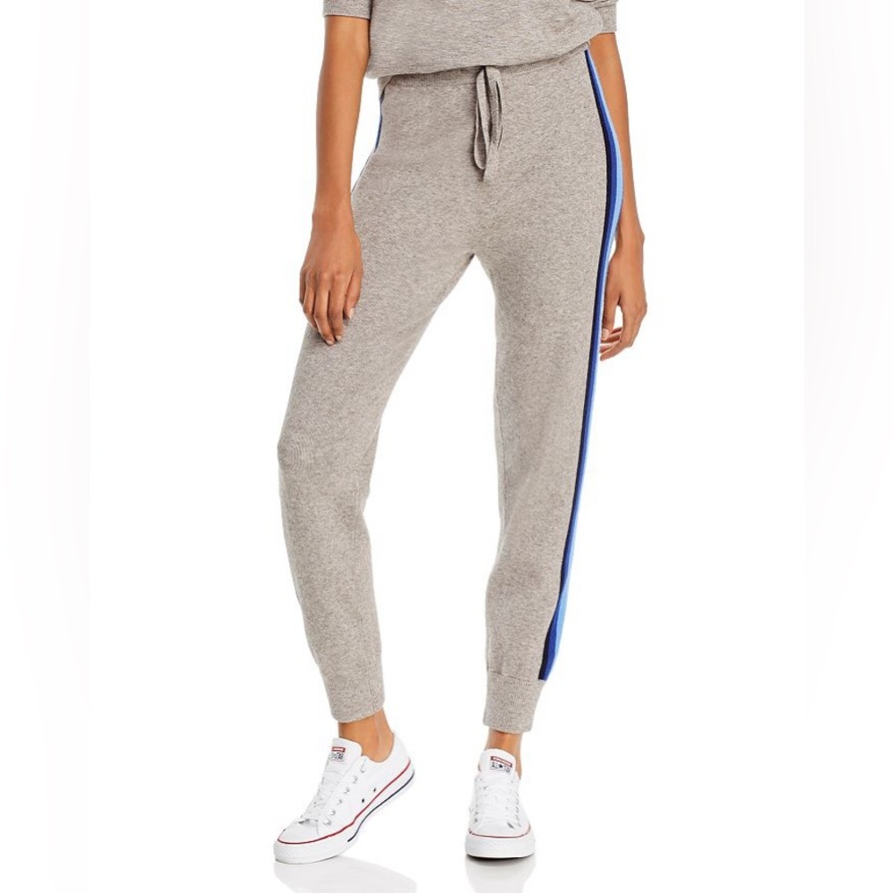Madeleine Thompson X Aqua High Waisted Side Stripe Knit Jogger Pants / M